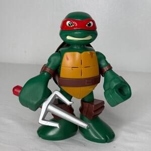 TMNT Raphael Figure 2016 Playmates Ninja Turtles Action Toy Sai Weapon Viacom